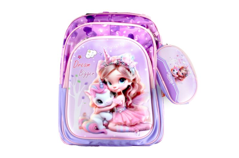 Sac à Dos Unicorne 18"+ Lunchbox et Trousse (Le chariot est vendu séparément) – Image 2