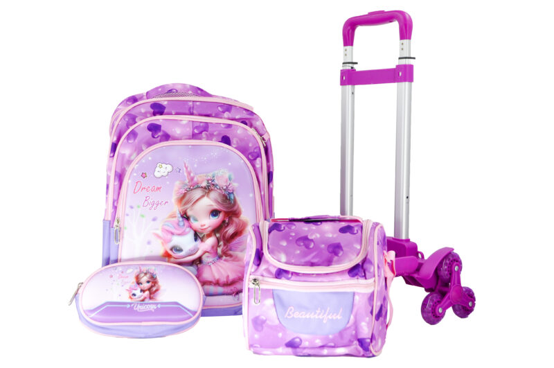 Sac à Dos Unicorne 18"+ Lunchbox et Trousse (Le chariot est vendu séparément) – Image 4