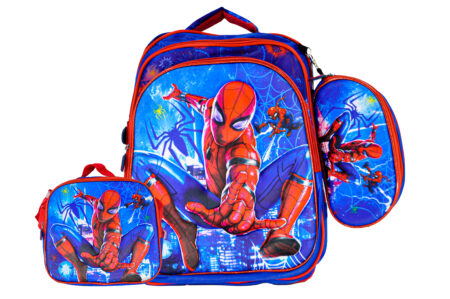 Sac à Dos Spiderman 16"+ Lunchbox et Trousse