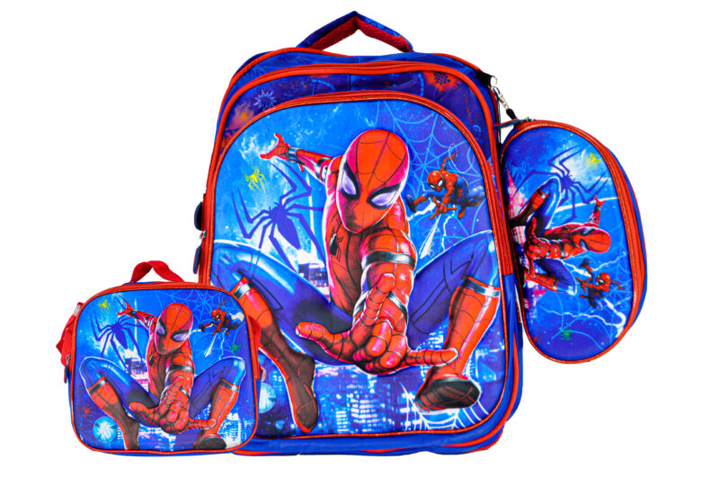 Sac à Dos Spiderman 16"+ Lunchbox et Trousse