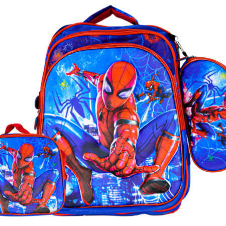 Sac à Dos Spiderman 16"+ Lunchbox et Trousse