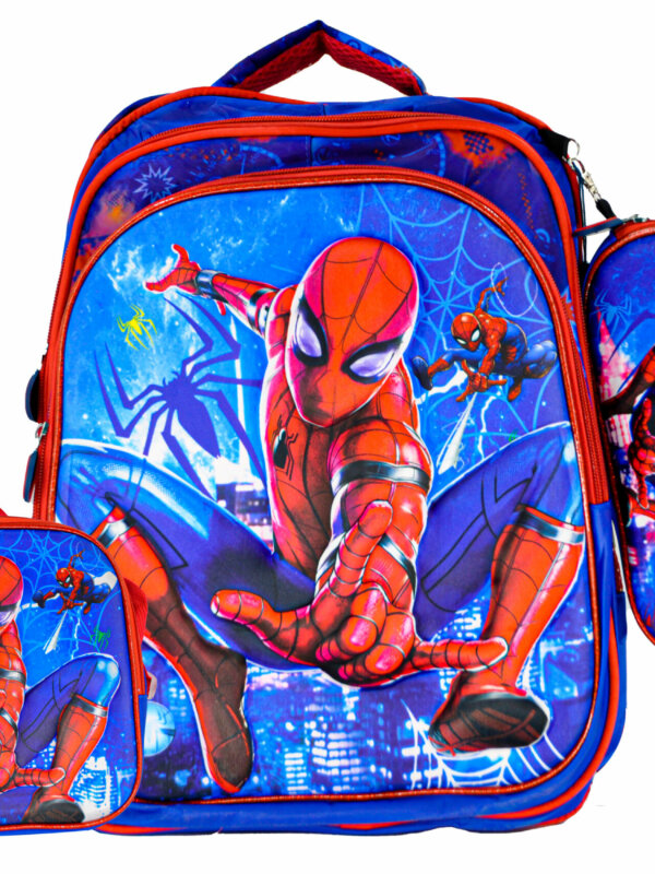Sac à Dos Spiderman 16"+ Lunchbox et Trousse
