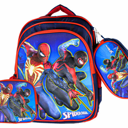 Sac à Dos Spiderman 16"+ Lunchbox et Trousse