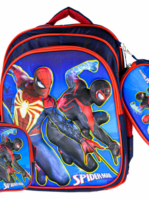 Sac à Dos Spiderman 16"+ Lunchbox et Trousse