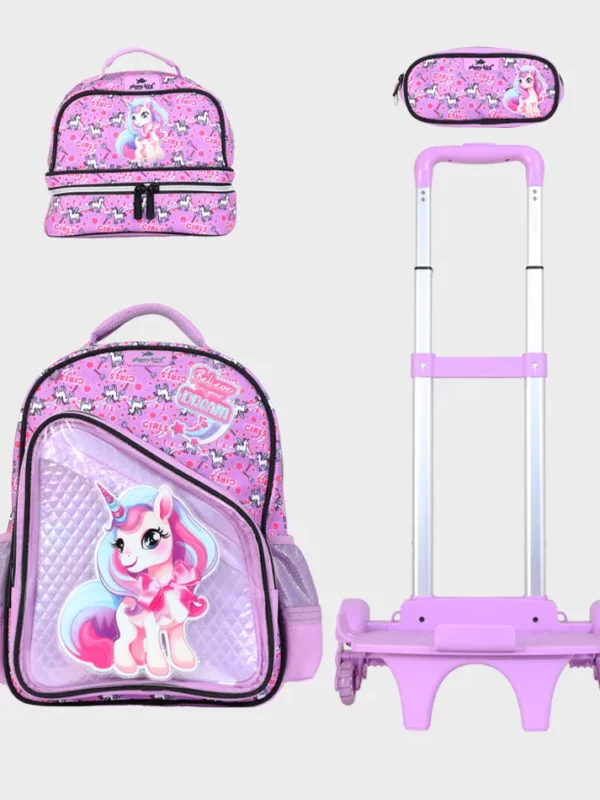 Sac à dos scolaire 17" 3 pièces GB5375TB – Trousse + Sac repas – Chariot vendu séparément
