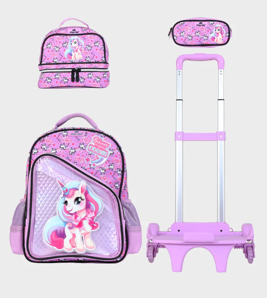 Sac à dos scolaire 17" 3 pièces GB5375TB – Trousse + Sac repas – Chariot vendu séparément