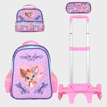 Sac à dos scolaire 17" 3 pièces   GB5377TB  – Trousse + Sac repas – Chariot vendu séparément