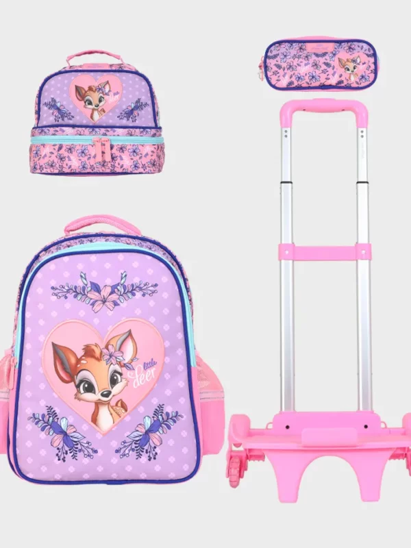 Sac à dos scolaire 17" 3 pièces   GB5377TB  – Trousse + Sac repas – Chariot vendu séparément