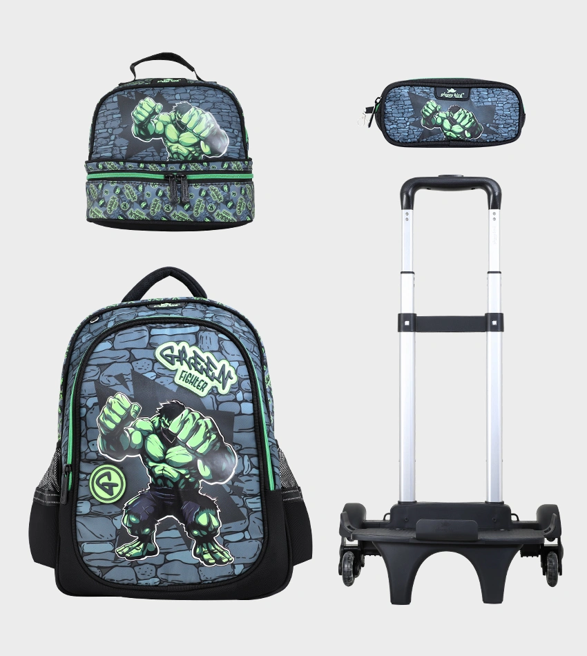 Sac à dos scolaire 17" 3 pièces  GB5390TB – Trousse + Sac repas – Chariot vendu séparément