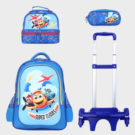 Sac à dos scolaire 17" 3 pièces GB5391TB – Trousse + Sac repas – Chariot vendu séparément