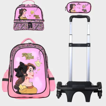 Sac à dos scolaire 17" 3 pièces  GB5392TB – Trousse + Sac repas – Chariot vendu séparément