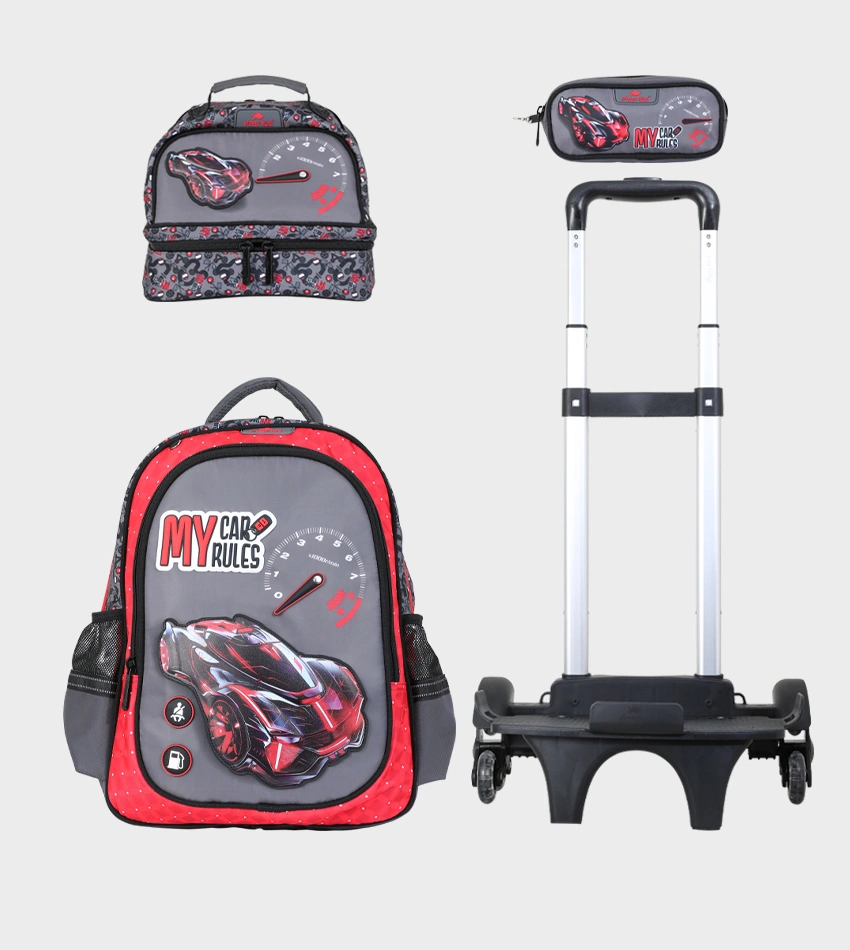 Sac à dos scolaire 17" 3 pièces  GB5396TB – Trousse + Sac repas – Chariot vendu séparément