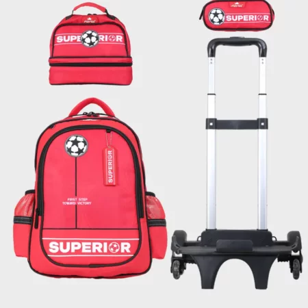 Sac à dos scolaire 17" 3 pièces  GB5397TB – Trousse + Sac repas – Chariot vendu séparément