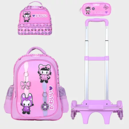 Sac à dos scolaire 17" 3 pièces GB5400TB  – Trousse + Sac repas – Chariot vendu séparément