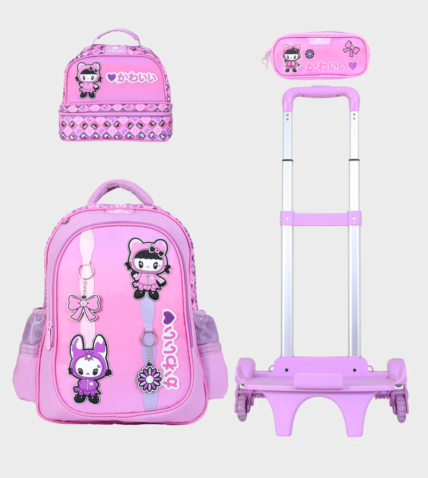 Sac à dos scolaire 17" 3 pièces GB5400TB  – Trousse + Sac repas – Chariot vendu séparément