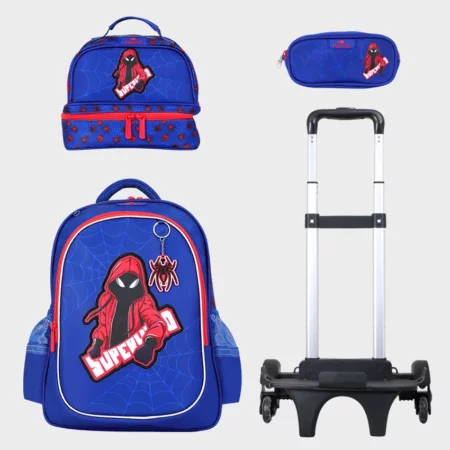 Sac à dos scolaire 17" 3 pièces  GB5403TB – Trousse + Sac repas – Chariot vendu séparément