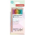 Pochette de 12 crayons aquarellables pastel STABILOaquacolor 1612/7