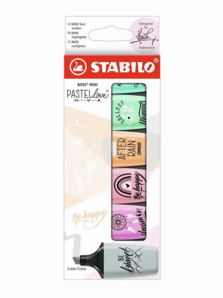 STABILO BOSS BUREAU MINI - SET DE 6 PASTEL LOVE