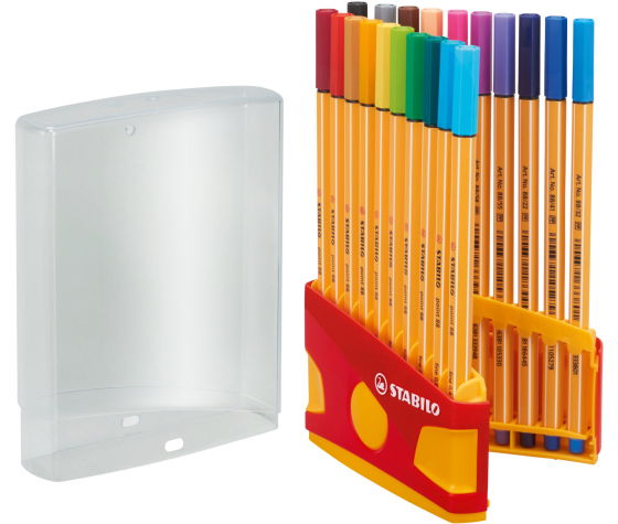 Stylo-feutre pointe fine STABILO point 88ColorParade de 20 stylos-feutres 8820-03