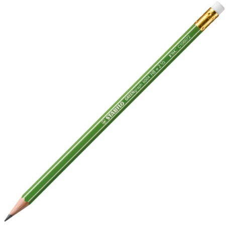 Crayon graphite bout gomme certifié FSC® STABILO GREENgraph1 crayon HB 6004/HB