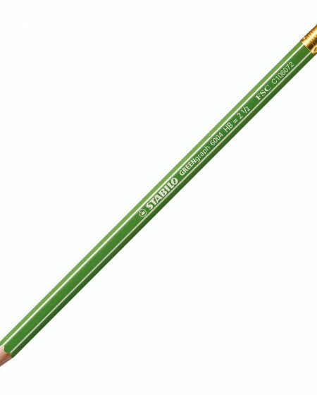 Crayon graphite bout gomme certifié FSC® STABILO GREENgraph1 crayon HB 6004/HB