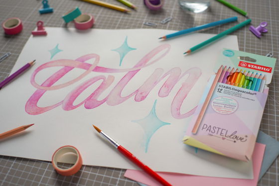 Crayon de couleur aquarellable STABILOaquacolorEtui carton de 12 crayons coloris pastel 1612/7 – Image 4