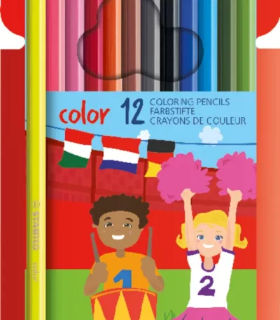 STABILO color 12 crayons fluo - Étui carton de crayons de couleur (Réf. 1912/77-01)