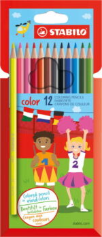 Crayon de couleur STABILO colorEtui carton de 12 crayons dont 2 flmuo 1912/77-01