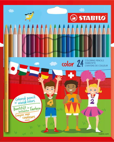Crayon de couleur STABILO colorEtui carton de 24 crayons 1924/77-11