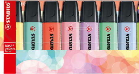 Surligneur STABILO BOSS ORIGINAL PastelPochette de 8 surligneurs 70/8-3
