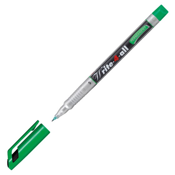 Marqueur permanent pointe super fine STABILO Write-4-allPochette de 4 marqueurs noir + bleu + rouge + vert 166/4 – Image 3
