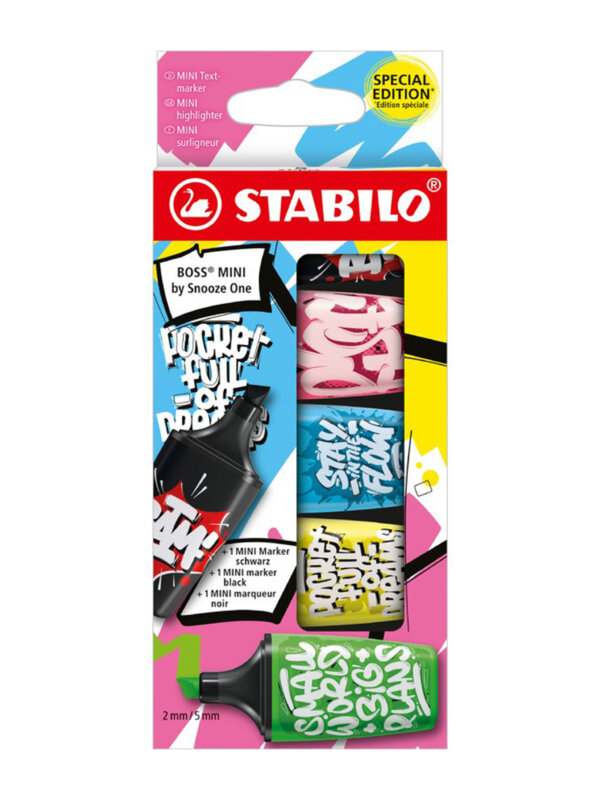 STABILO BOSS BUREAU MINI - SET DE 5 SNOOZE