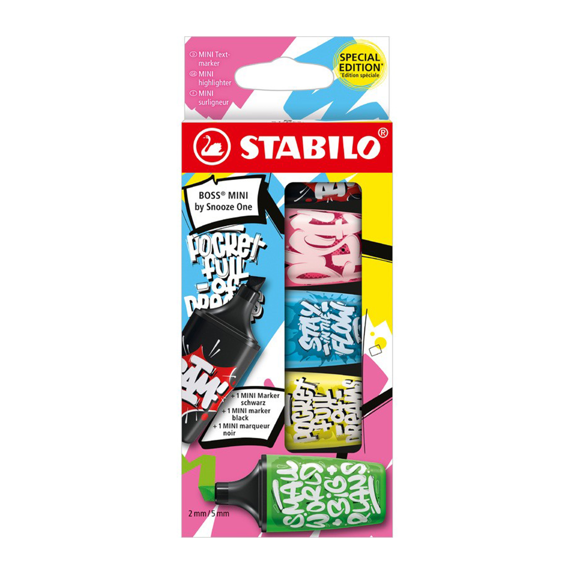 STABILO BOSS BUREAU MINI - SET DE 5 SNOOZE