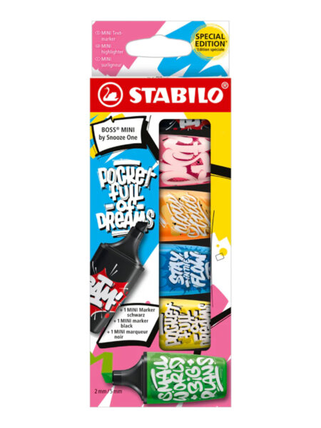 STABILO BOSS BUREAU MINI - SET DE 6 SNOOZE