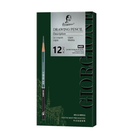 Set crayons mixte Giogione 12 pièces