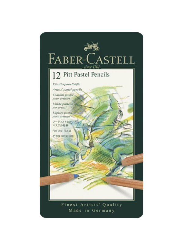 Crayon pastel Pitt 12 couleurs Faber-Castell