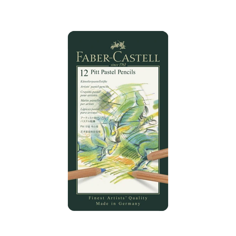 Crayon pastel Pitt 12 couleurs Faber-Castell