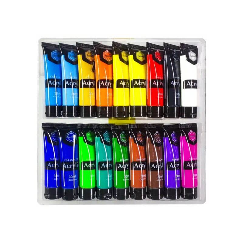 Peinture acrylique 36 couleurs 30ml – Palette Complète XXL – Image 2