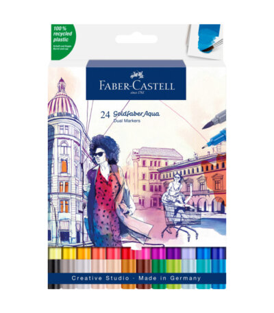 Feutre double pointe Goldfaber 24 couleurs