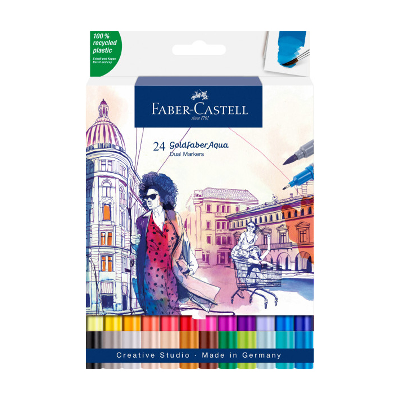 Feutre double pointe Goldfaber 24 couleurs