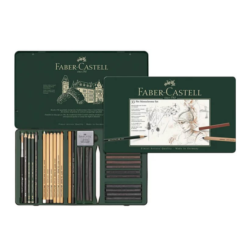 Set Pitt Monochrome Faber-Castell 33 Pièces – Boîte Artiste – Image 3