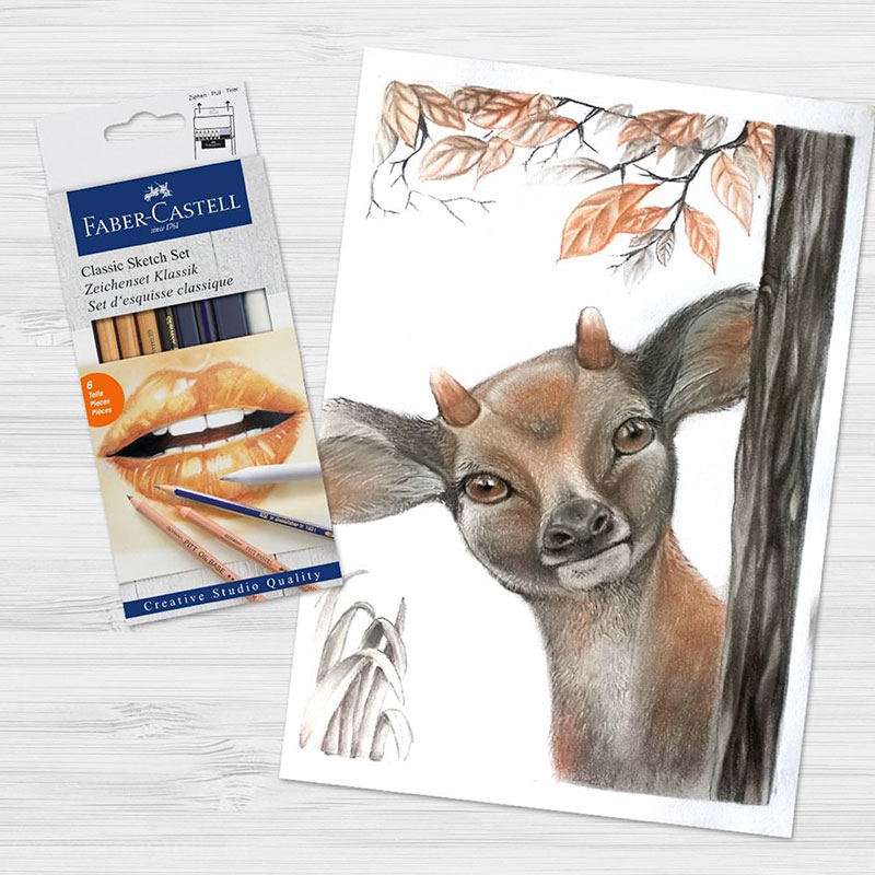 Assortiment des crayons et accessoires d'esquisse