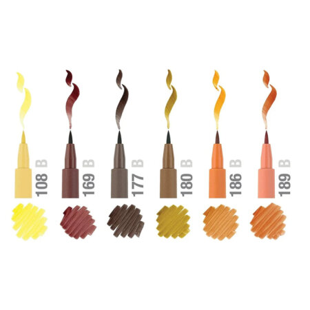 Flexibilité du Feutre pointe pinceau couleurs terre