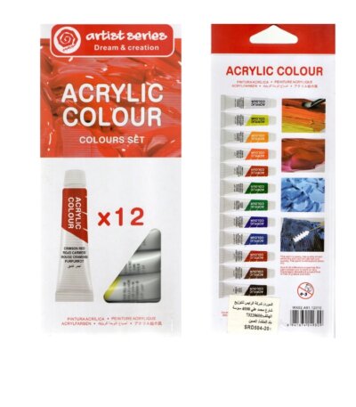 Coffret peinture acrylique professionnel – Tubes de couleurs