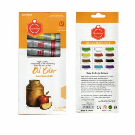 Set peinture huile 12 tubes 12ml