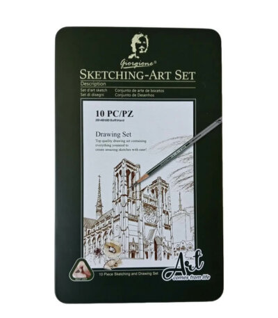 Set de croquis Giorgione 10 pièces pour dessinateur