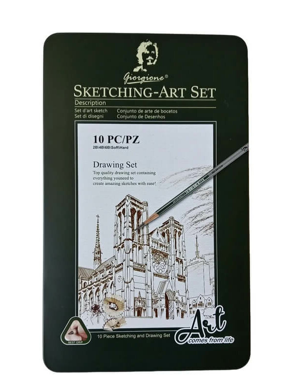 Set de croquis Giorgione 10 pièces pour dessinateur