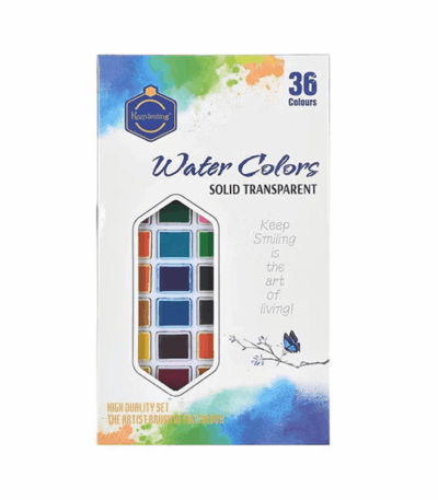 Aquarelle solide KEEPSMILING 36 couleurs en coffret