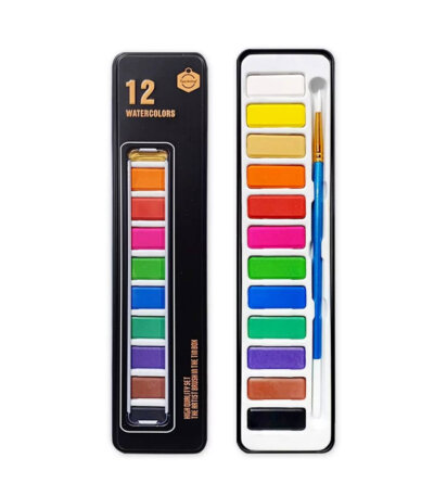 Aquarelle 12 couleurs godet B7129-12 compacte