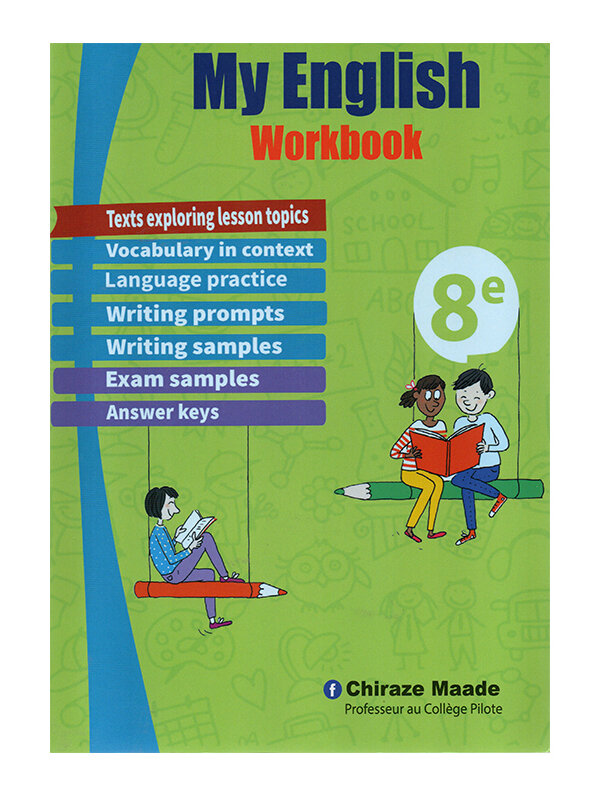Cover of My English Workbook 8ème Tunisie (Advanced English exercises and exams for 8th grade/Secondary 2).